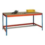 Blue and Orange Workbench With Lower Bar L1800xW750xD900mm 378940 SBY22565