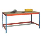 Blue and Orange Workbench With Lower Bar L1800xW900xD900mm 378941 SBY22566