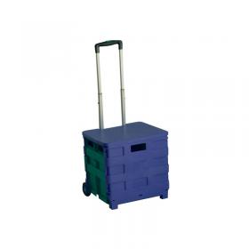 Folding Container Trolley with Lid Blue /Green 379531 SBY22784