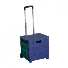 Folding Container Trolley with Lid Blue /Green 379531 SBY22784