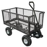 Mesh Platform Truck With Drop-Down Sides Black 380943 SBY23473