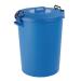Light Duty Dustbin With Lid 110 Litre Blue (Made from light duty plastic) 382066