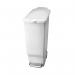 White Slim Plastic Pedal Bin 40L 382649 SBY24580