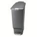 Slim Plastic Pedal Bin 40L Grey 382650