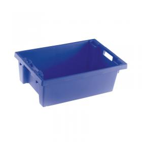 Solid Slide StackNesting Container 600X400X200mm Blue 382960 SBY24787