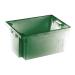 Solid Slide Stack/Nesting Container 600X400X300mm Green 382967