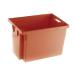 Solid Slide Stack/Nesting Container 600X400X400mm Red 382969