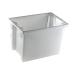 Solid Slide Stack/Nesting Container 600X400X400mm White 382970