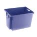 Solid Slide Stack/Nesting Container 600X400X400mm Blue 382975