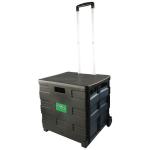 VFM Folding Container Trolley With Lid Black/Grey 383360 SBY25100