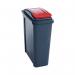 VFM Recycling Bin with Lid 25 Litre Red 384285 SBY28520