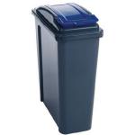 VFM Recycling Bin With Lid 25 Litre Blue 384286 SBY28521