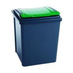 VFM Recycling Bin With Lid 50 Litre Green (Dimensions: W390 x D400 x H510mm) 384288 SBY28523