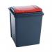 VFM Recycling Bin With Lid 50 Litre Red 384289 SBY28524