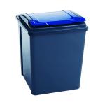 VFM Recycling Bin with Lid 50 Litre Blue 384290 SBY28525