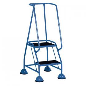 Light Blue 2 Tread Steps (125kg Capacity, W380 x D540 x H1185mm) 385130 SBY29288