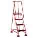 Red 4 Tread Metal Rubber Steps 125kg Max 385139