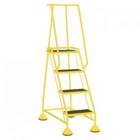 Yellow 4 Tread Step Ladder (Load capacity: 125kg) 385141 SBY29299