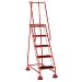 Red 5 Tread Metal Rubber Steps 125kg Max 385143