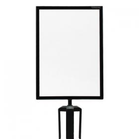 VFM Barrier System Sign Holder A4 Portrait Black 326403 SBY30969