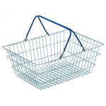 Wire Shopping Baskets Pack of 5 (Zinc coated wite polythene handles) SBY33666