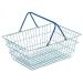 Wire Shopping Baskets Pack of 5 (Zinc coated wite, polythene handles)