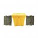 Heavy Duty Lockable Salt and Grit Bin Yellow 110L with Brown Rock Salt 395099 SBY40183