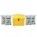 Heavy Duty Lockable Salt and Grit Bin Yellow 110L with White De-icing Salt 395100 SBY40184