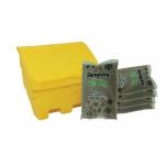 Salt and Grit Bin Yellow 130L Supplied with 5x25kgs Brown Rock Salt 395101 SBY40185