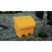 Salt and Grit Bin Yellow 130L Supplied with 5x25kgs Brown Rock Salt 395101 SBY40185