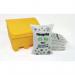 Salt and Grit Bin Yellow 130L Supplied with 5x25kgs White De-icing Salt 395102 SBY40186