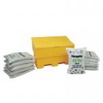 Rota-moulded Stackable Salt and Grit Bin Supplied with White Salt Yellow 285L 395106 SBY40190