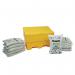 Rota-moulded Stackable Salt and Grit Bin Supplied with White Salt Yellow 285L 395106 SBY40190