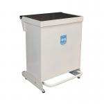 Fire Retardant Steel Sackholder White Body with Black Lid 42L 410365 SBY54973