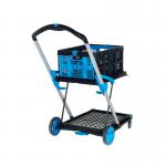 Large Folding Trolley with Folding Box Black/Blue 415149 SBY59333