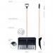 Alpinus Eco Snow Pusher Shovel 550x195x1400mm Black 426681 SBY59547