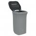 VFM Confidential Waste Bin 90L Millstone Grit and Lock 415723 SBY59886