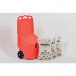 Mobile Salt and Grit Bin Kit Red 75L with White De-icing Salt 418884 SBY62844