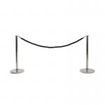 VFM Barrier Posts H990mm Silver (Pack of 2) 421936 SBY65795