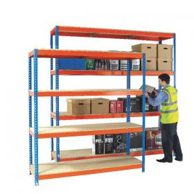 Heavy Duty Painted Additional Shelf 1500x450mm Orange/Zinc 378850 SBY92218