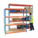 Heavy Duty Painted Additional Shelf 1500x600mm Orange/Zinc 378853 SBY92220