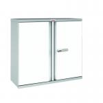 Phoenix SC Series SC1010GWE 2 Door 1 Shelf Steel Storage Cupboard Grey & White Board Door with Electronic Lock SC1010GWE