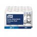 Tork Kitchen Rolls and Food Wraps is a pack of 24 white 2-ply extra absorbent rolls. The packaging features the Tork logo and product name, with a picture of the rolls and food wraps in the background.