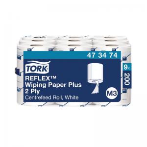 Tork Reflex M3 Wiping Paper  2-Ply 200 Sheets Pack of 9 473474