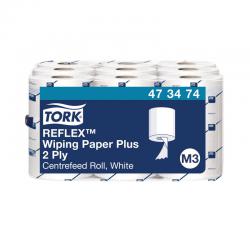 Tork Reflex Multipurpose Wiping Paper Plus 2-Ply 200 Sheets (Pack of 9) 473474 SCA06294