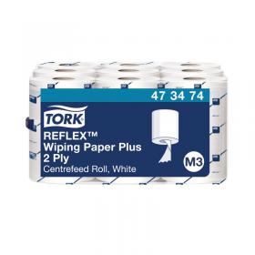 Tork Reflex Multipurpose Wiping Paper Plus 2-Ply 200 Sheets (Pack of 9) 473474 SCA06294