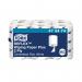The photo shows a pack of Tork Wiper Roll Tork Reflex Multipurpose Wiping Paper Plus, with 9 rolls containing 200 sheets each. The 2-ply paper is durable and ideal for a variety of cleaning tasks. The bright packaging features the Tork logo prominently in the center.