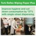 Tork Reflex Multipurpose Wiping Paper Plus 2-Ply 200 Sheets (Pack of 9) 473474 SCA06294