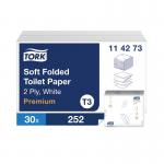 Tork T3 Folded Toilet Tissue 2-Ply 252 Sheets (Pack of 30) 114273 SCA14273