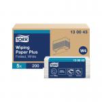 Tork W4 Wiping Paper + White 2-Ply 200 Sheets (Pack of 5) 130043 SCA18343